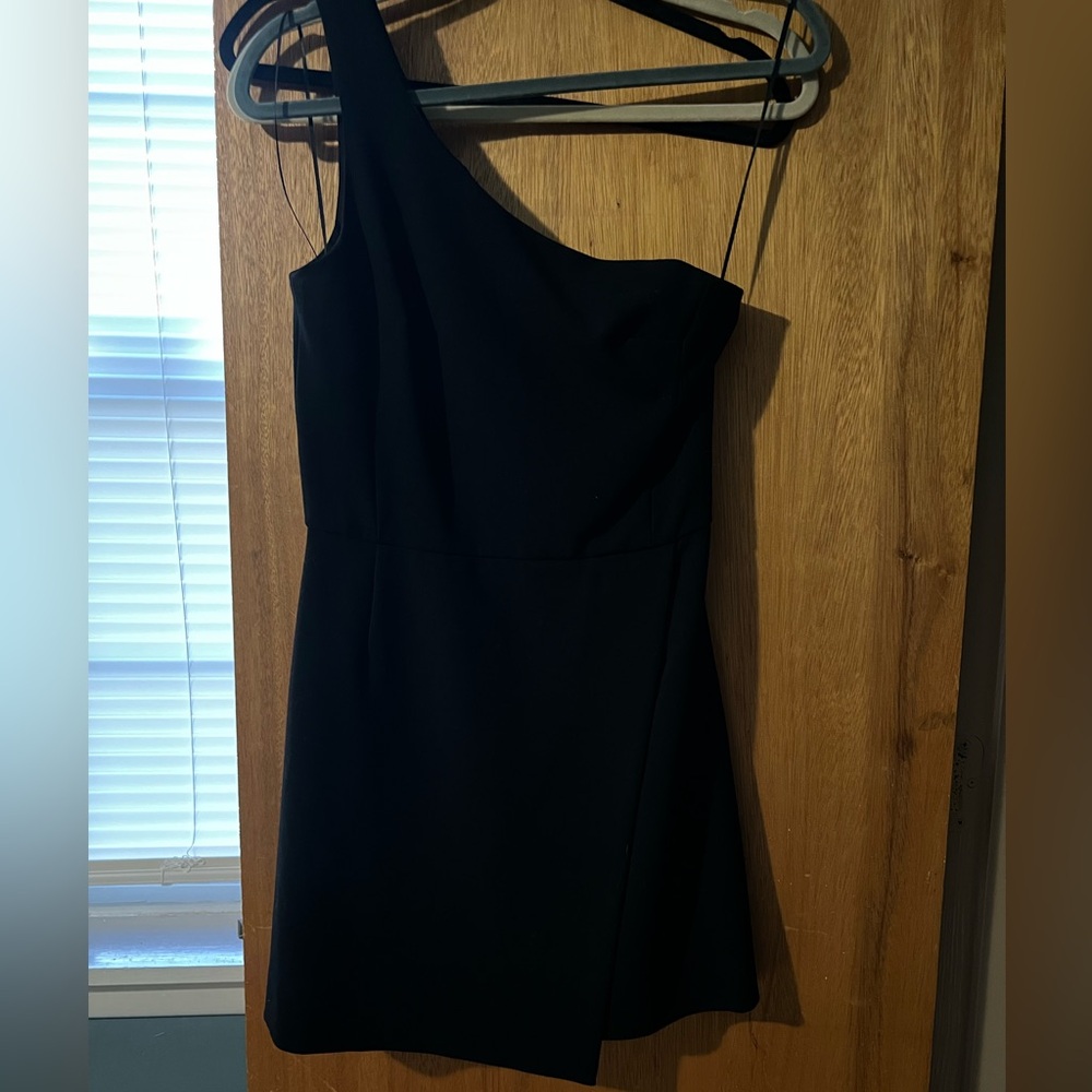 French Connection Black One-Shoulder Dress